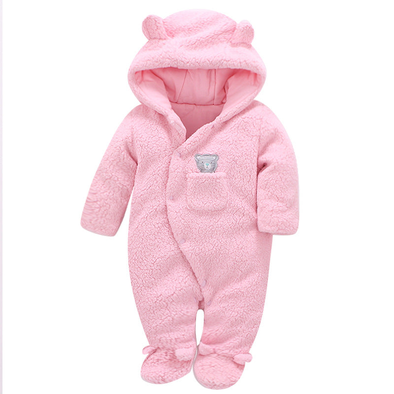 Baby bag foot clothes thickened dress winter cotton clothes autumn and winter, winter baby, climb, baby cotton clothes