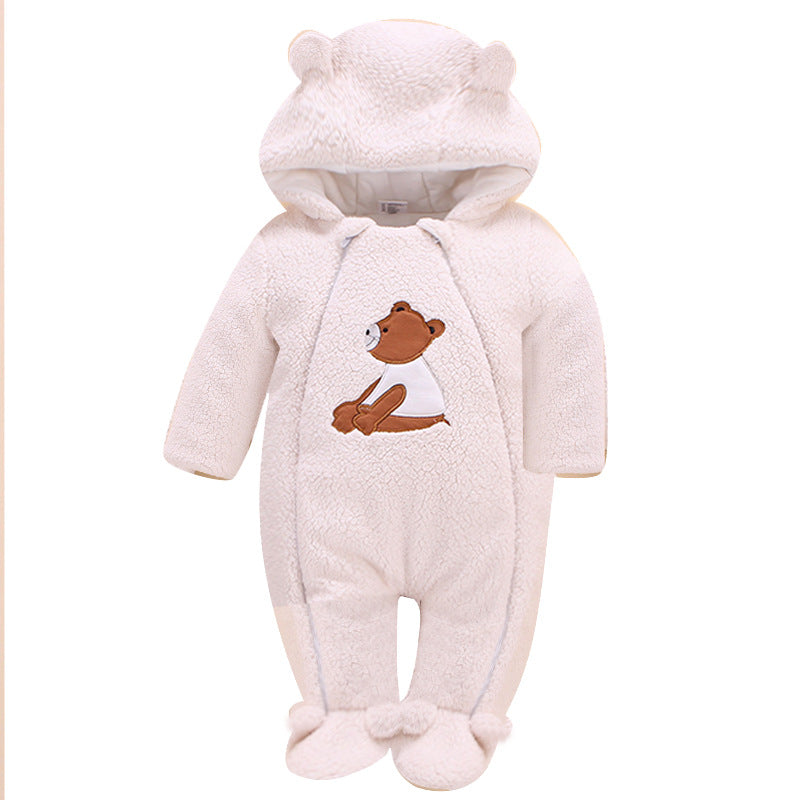 Baby bag foot clothes thickened dress winter cotton clothes autumn and winter, winter baby, climb, baby cotton clothes