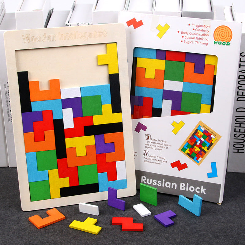 Factory direct Russian square building blocks puzzles young children's baby Yizhi intelligence developing men girl fun toys