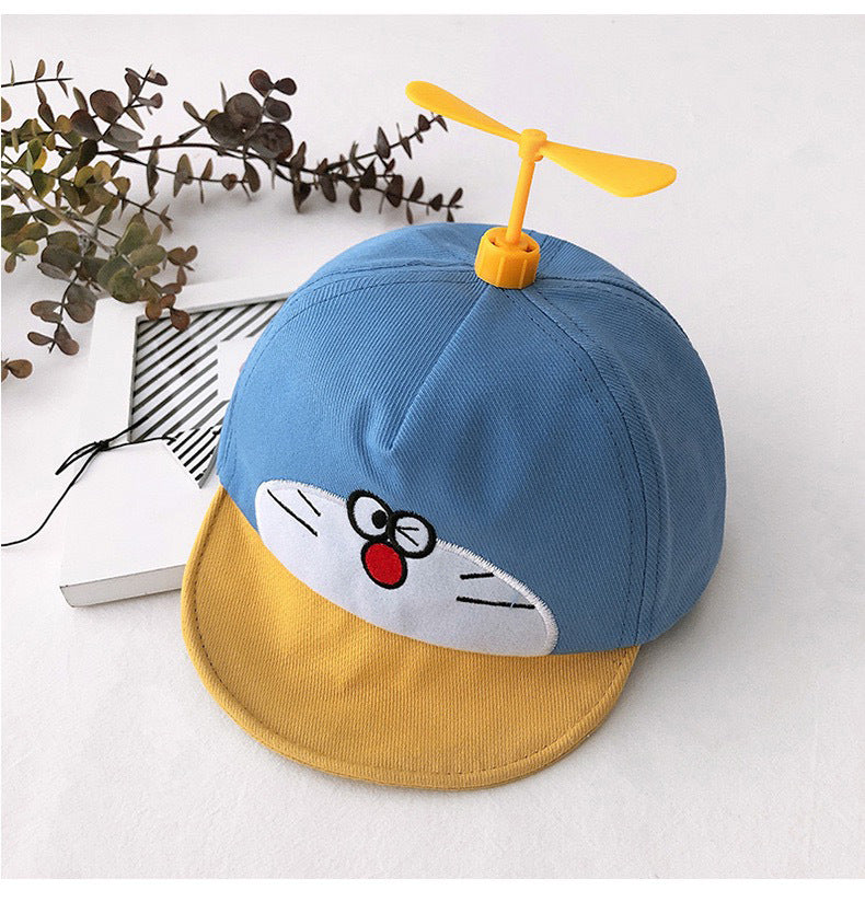 Children's autumn clinking cat duck tongue hat men and women baby cute super cute propellers aircraft cap