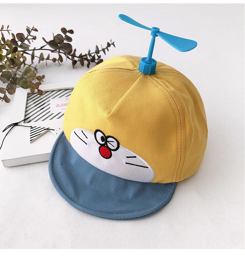 Children's autumn clinking cat duck tongue hat men and women baby cute super cute propellers aircraft cap