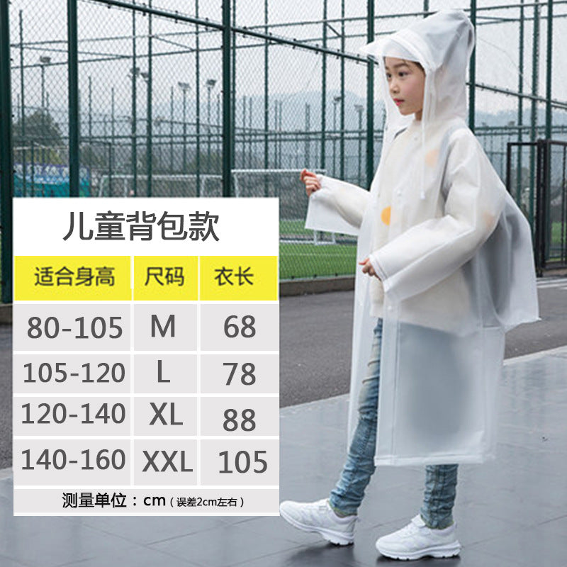 Baby raincoat solid color boys and books, joints, rains, long, hiking, primary school, thick girls, jackets