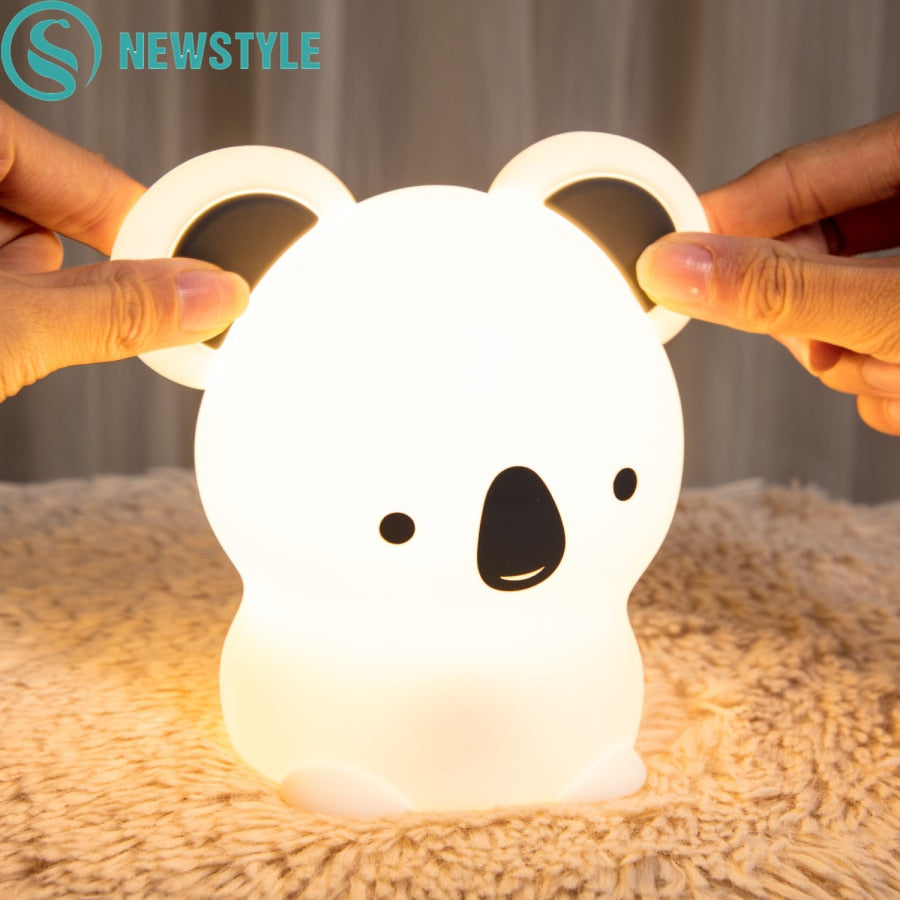 Koala LED Night Light Colorful Silicone Touch Sensor